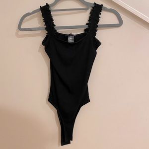 Aqua, black bodysuit, size XS, NWOT
